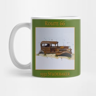 1932 Studebaker on Route 66 in Petroglyph National Park Mug